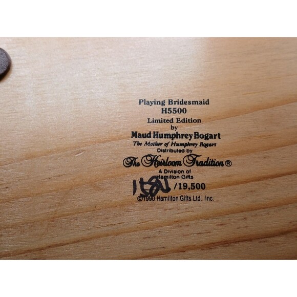 Retired Playing Bridesmaid H5500 Maud Humphrey Bogart Certificate In Box W/ COA - Picture 14 of 15
